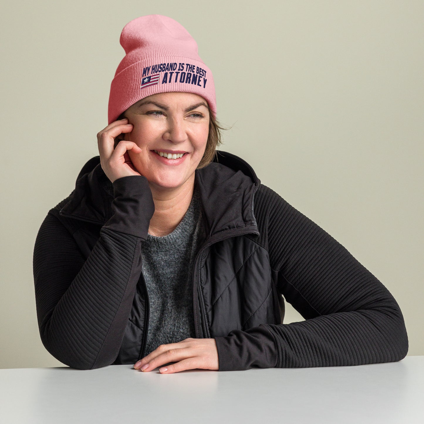 My Husband is the Best Attorney Cuffed Beanie
