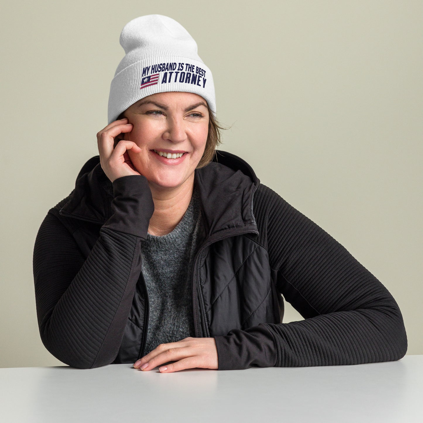 My Husband is the Best Attorney Cuffed Beanie