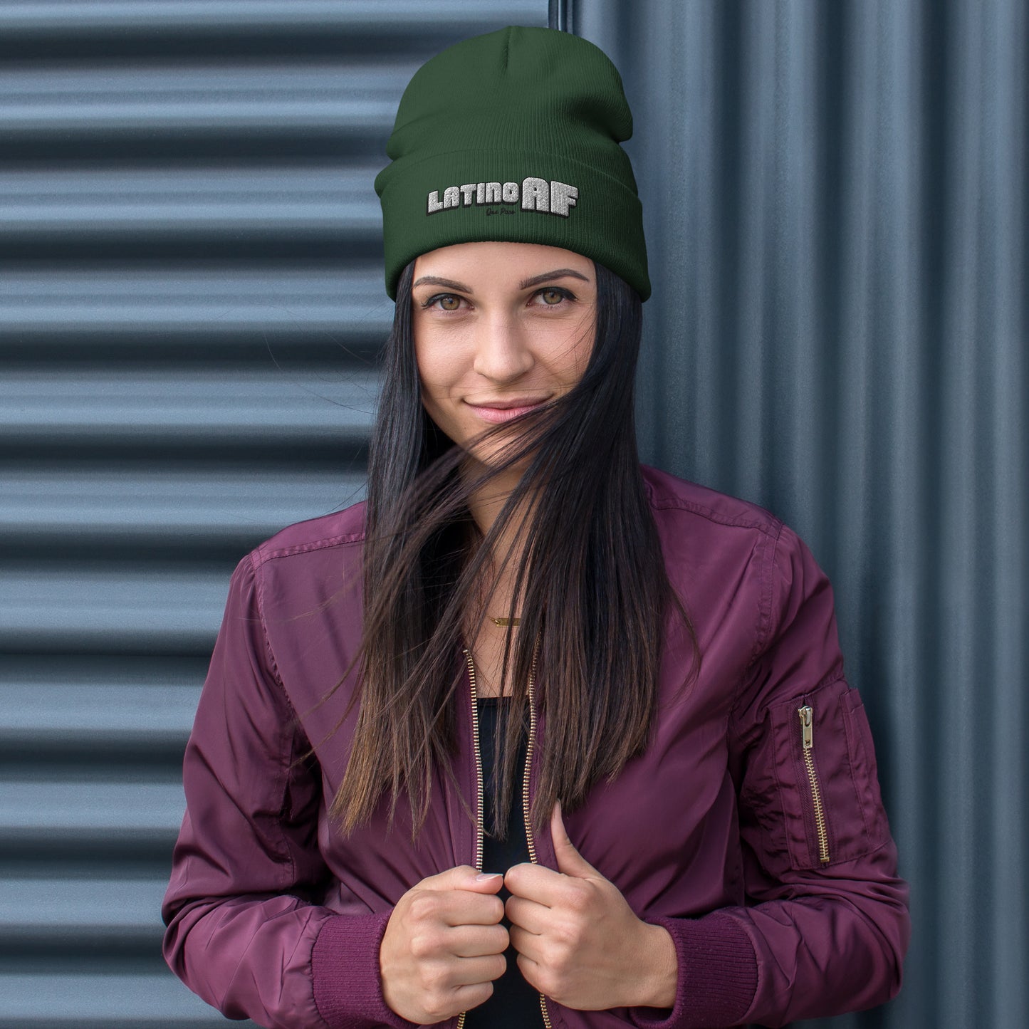 Latino AF Embroidered Beanie