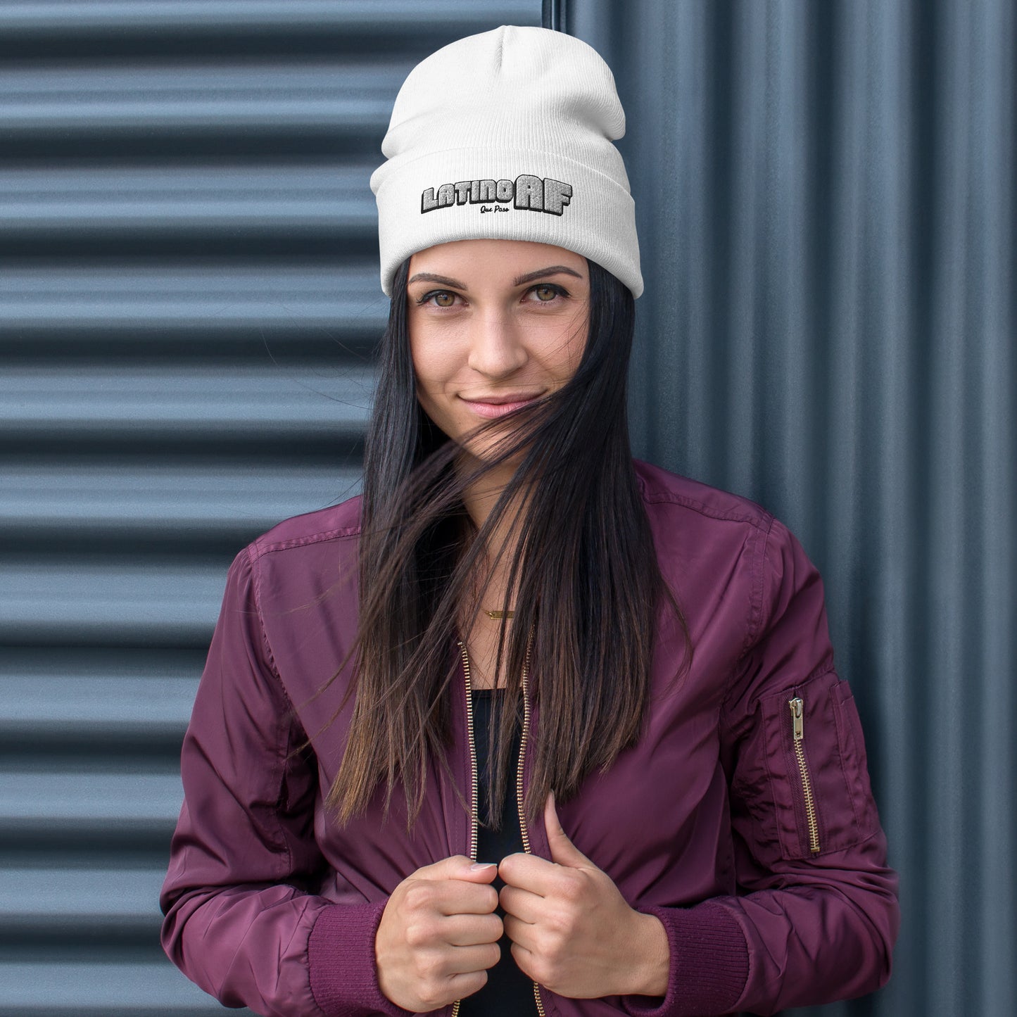 Latino AF Embroidered Beanie