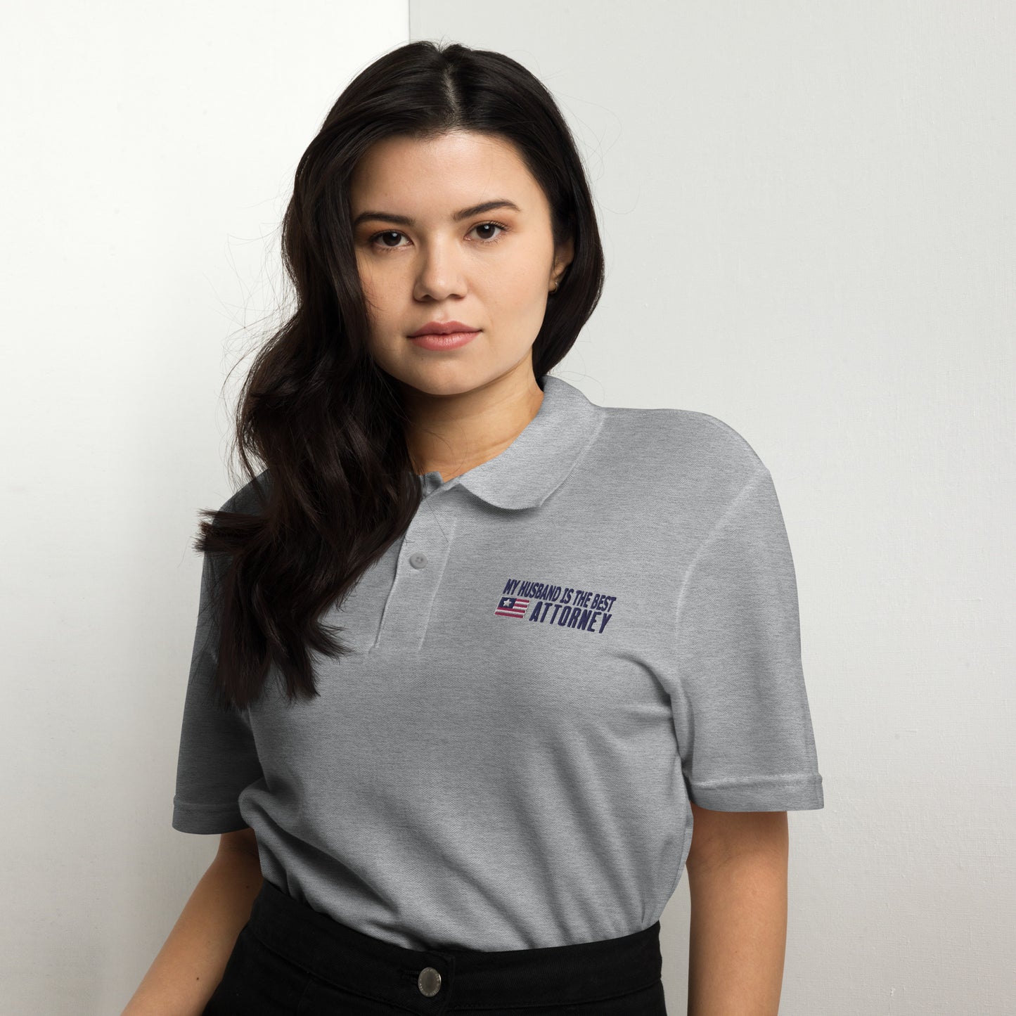 My Husband is the Best Attorney Unisex pique polo shirt