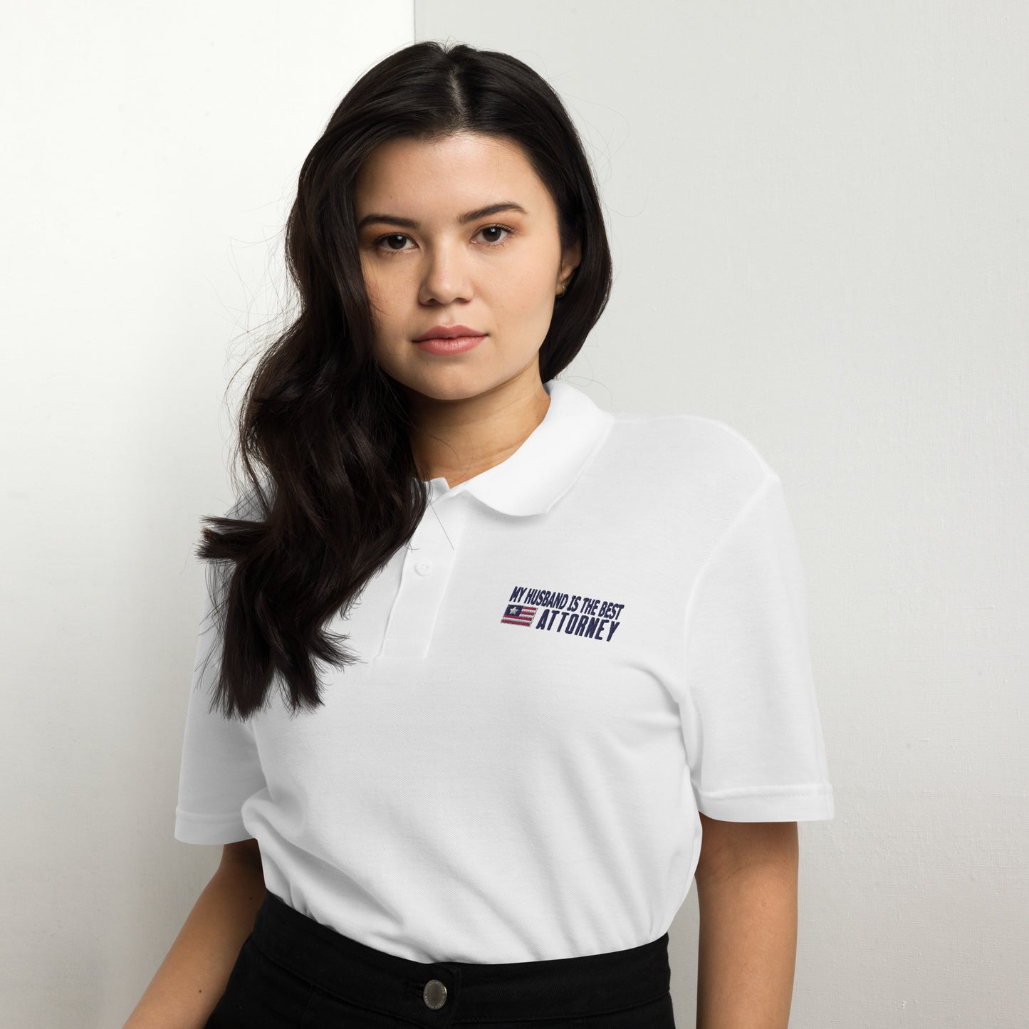 My Husband is the Best Attorney Unisex pique polo shirt