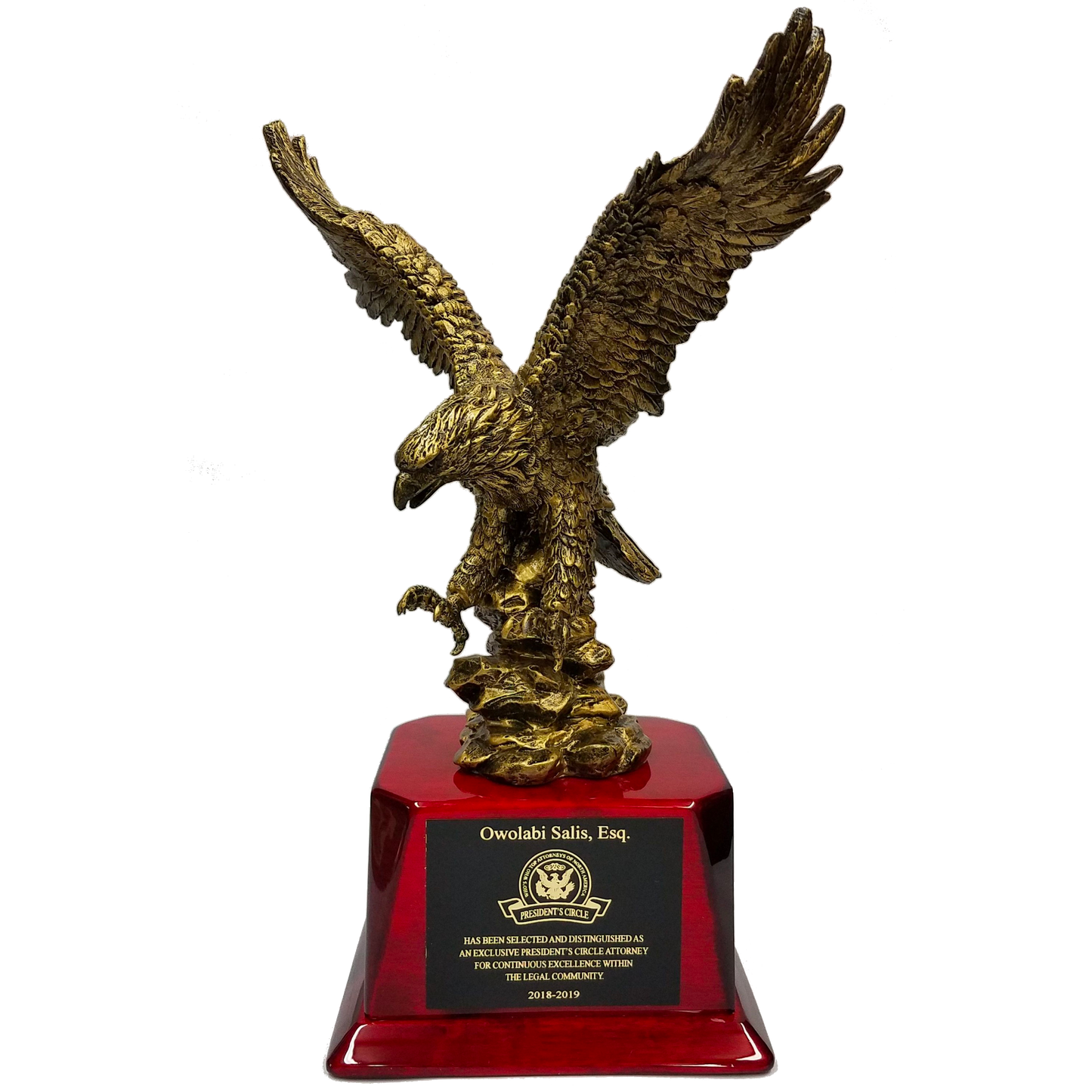 Eagle of Distinction | 14" Eagle on Rosewood Base