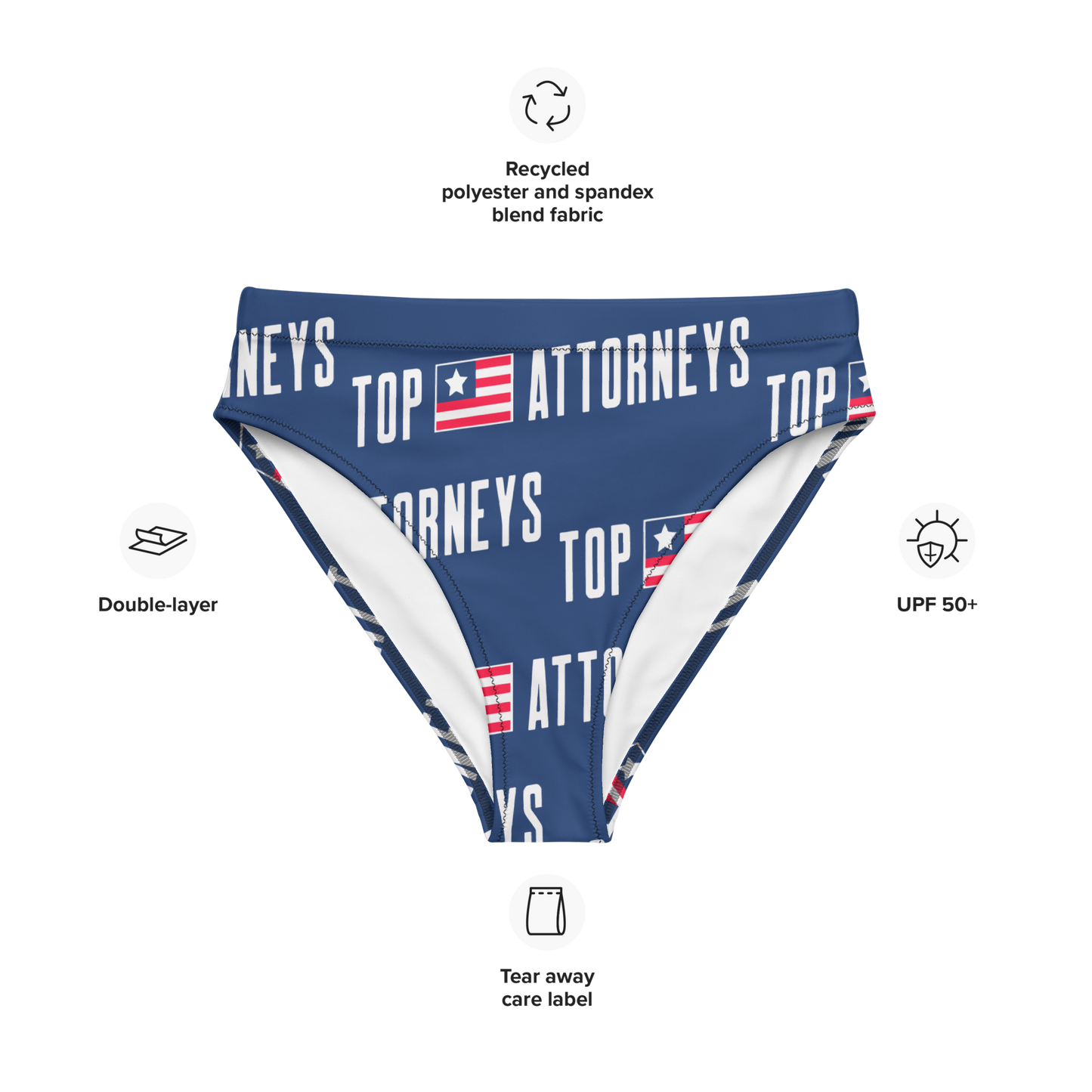 Attorneys high-waisted bikini bottom