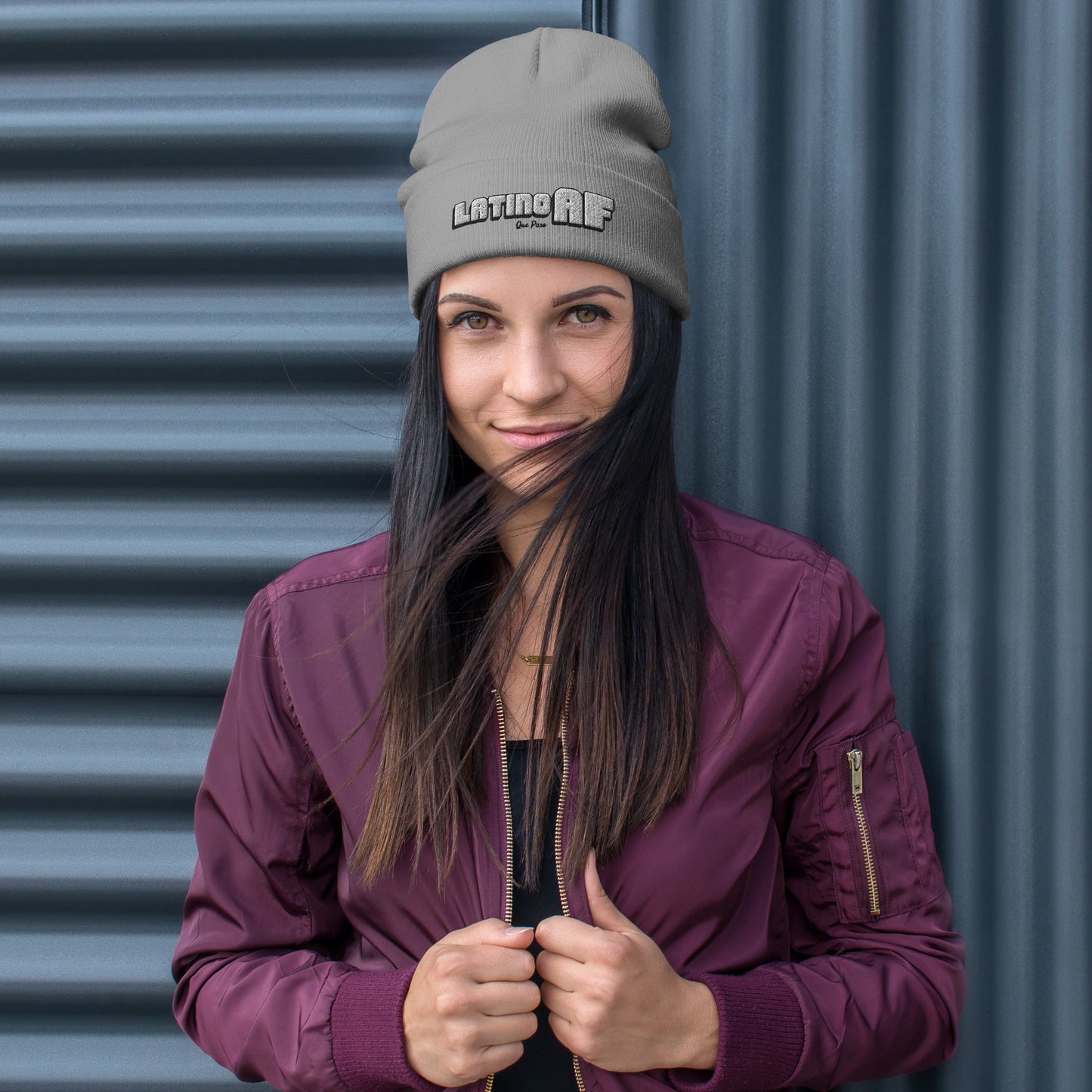 Latino AF Embroidered Beanie