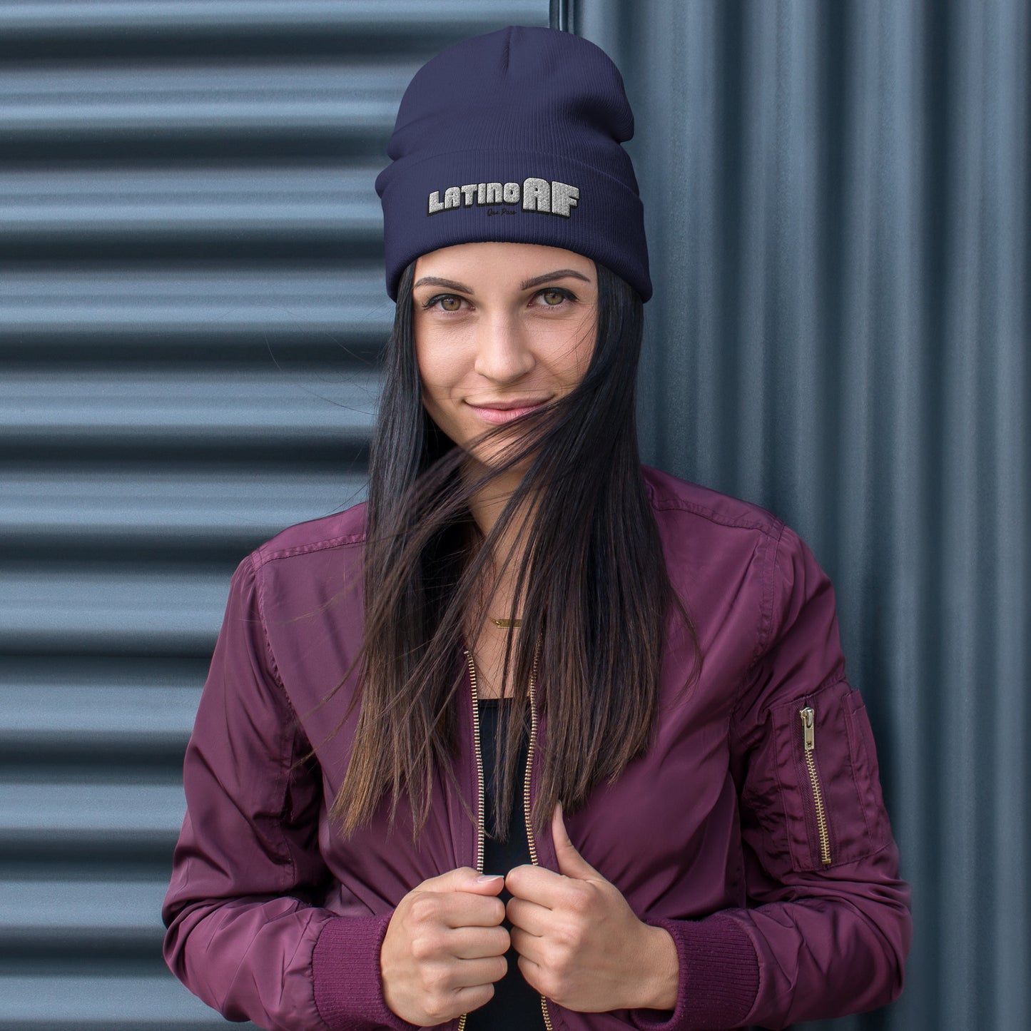 Latino AF Embroidered Beanie